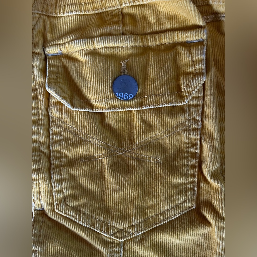 Women’s Gap 1969 Yellow Gold moto corduroy jacket coat Size Small Fall - Picture 4 of 7